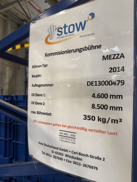 diverse Lagerbühnen / Mezzanine, unterschiedliche Breiten, Höhen, Längen, Stützenabstände und Traglasten - gebraucht - : lagertechnik diverse Lagerbühnen / Mezzanine, unterschiedliche Breiten, Höhen, Längen, Stützenabstände und Traglasten - gebraucht - : – Bild 9