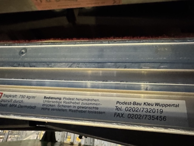 11 Stück Scherenpodest, klein, Kleu – gebraucht - : lagertechnik 11 Stück Scherenpodest, klein, Kleu – gebraucht - : – Bild 9