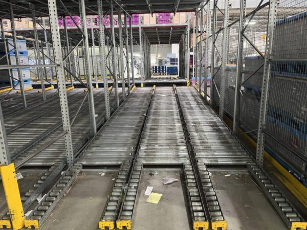 Palettendurchlaufregal, Bito für Gitterboxen oder Europaletten, max. 1.092 Stellplätze, max 600kg, – gebraucht – : – Bild 5