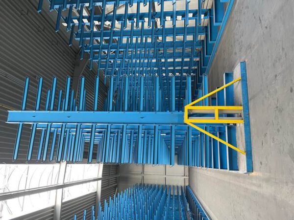 Kragarmregal, OHRA, zweiseitig, 7,40m hoch, Armlänge 1,25m, 1,20 Tonnen pro Arm, 14.641kg pro Rahmen, – gebraucht - : – Bild 9