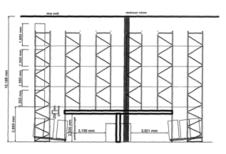 Paletteneinfahrregal bzw. Radio Shuttle Regal, bis zu 1.000kg / Palette, max. 1.716 Palettenstellplätze, mit 2 Shuttles, – gebraucht -: lagertechnik
