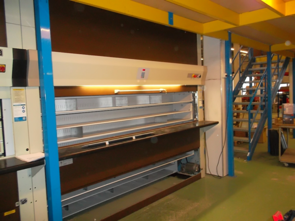 noch 3 von 4 Stück Lagerpaternoster, Kardex (Bellheimer), 4,51m hoch, 115 - 140kg pro Gondel – gebraucht -: – Bild 9