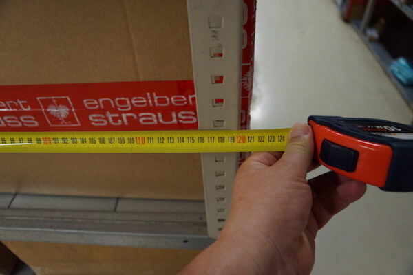 Stabile Fachbodenregale, gesamt ca. 1.500 bis 1.800 Felder (aktuell ca. 490 Felder), Gemac, dieses System kommt ohne Spannkreuze aus, Rahmenhöhe: 2,48m, Fachböden: 1,20m x 1,30m, 130kg / Ebene – gebraucht - : – Bild 10