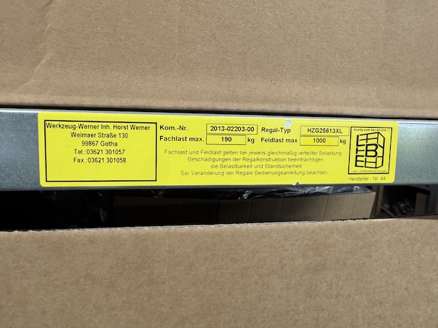 36 Felder Fachbodenregale, Hofe, Fachböden 1,30m Breite, Tiefe 0,60m, Rahmenhöhe 3m - gebraucht - : lagertechnik 36 Felder Fachbodenregale, Hofe, Fachböden 1,30m Breite, Tiefe 0,60m, Rahmenhöhe 3m - gebraucht - : – Bild 10