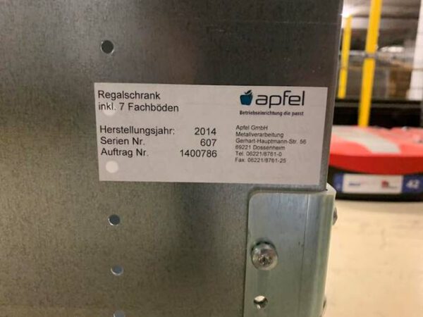 800 St. TRANSPORTIERBARE, EINZELNE Fachbodenregale, Apfel, Böden ca. 89cm x 1,28m, 7 Böden pro Feld – gebraucht - : – Bild 10
