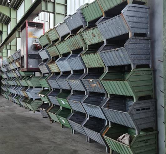 95 Stück gebrauchte, großer Stahl-Behälter, SSI Schäfer – gebraucht - : lagertechnik