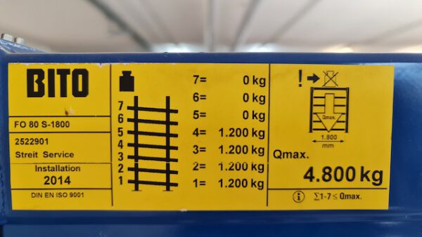 21 Felder Stückgut – Durchlaufregalanlage / Bereitstellregale für Kästen und Kartonagen – gebraucht – : lagertechnik