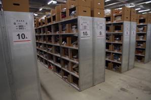 Fachbodenregale, 0,50m tief, Breiten 1m und 1,17m, 2m hoch, ARBITEC-FORSTER – gebraucht - : lagertechnik