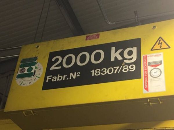 2 to. Deckenbrückenkran mit eigenem Stützen, Stahl, Breite 7m – gebraucht – : – Bild 4