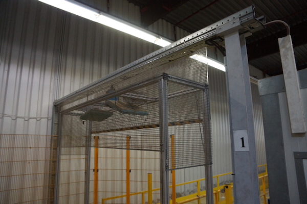 vollautom. Palettenwickler mit Förderstrecke für Europaletten, mit Waage, Deckblattaufleger, Warteplätzen– gebraucht - : – Bild 12