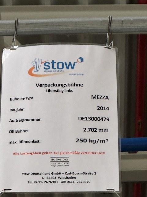 diverse Lagerbühnen / Mezzanine, unterschiedliche Breiten, Höhen, Längen, Stützenabstände und Traglasten - gebraucht - : lagertechnik diverse Lagerbühnen / Mezzanine, unterschiedliche Breiten, Höhen, Längen, Stützenabstände und Traglasten - gebraucht - : – Bild 12