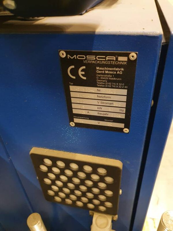50m Fördertechnik, Knapp, mit Kurven, Rollenbahnen, Klappelement mit Etikettieren und Mosca Umreifungsmaschine – gebraucht - : – Bild 13