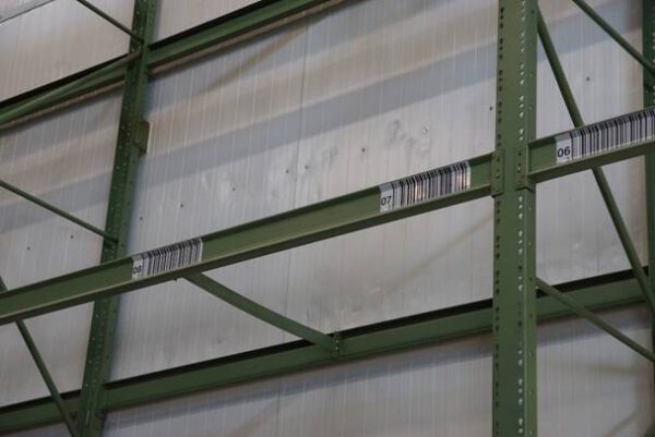 Palettenregal, max. 183 Stellplätze, ca. 7,70 bis 8,66m hoch – gebraucht - : lagertechnik