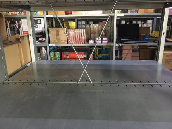 Doppelttiefe Fachbodenregale, SSI Schäfer R4000, Regaltiefe ca. 80cm (2x 40cm) und 1m (2x 50cm), Feldlänge 1m – gebraucht - : – Bild 13