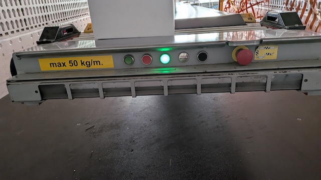 Teleskopgurtförderer, Caljan, 12m Gesamtlänge, seitlich verschiebbar auf Schiene (die Schienen sind auf dem Boden aufgeschraubt) – gebraucht - : lagertechnik Teleskopgurtförderer, Caljan, 12m Gesamtlänge, seitlich verschiebbar auf Schiene (die Schienen sind auf dem Boden aufgeschraubt) – gebraucht - : – Bild 13