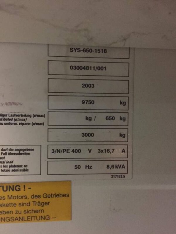 2 Stück Lagerpaternoster, Kardex (Bellheimer), 4,15m hoch, 180 bzw. 650kg pro Gondel – gebraucht -: – Bild 14