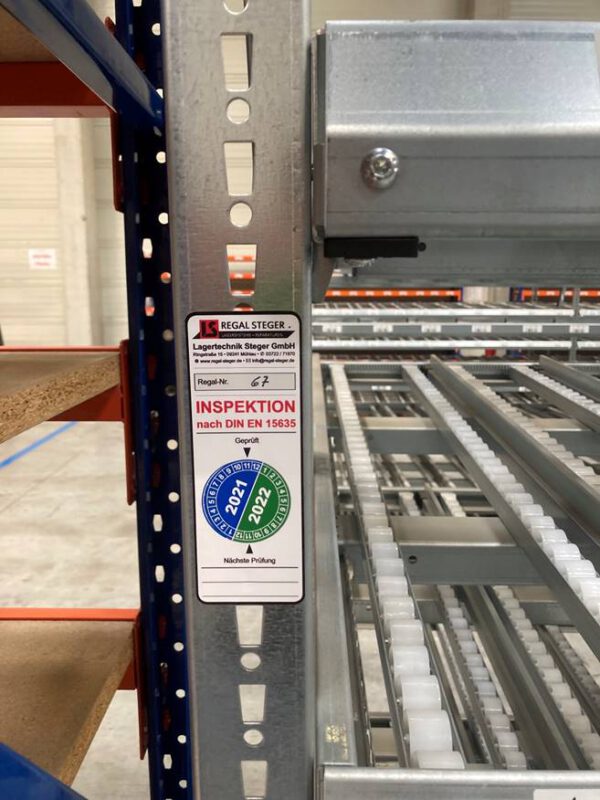 42 Felder Stückgut – Durchlaufregalanlage / Bereitstellregale für Kästen und Kartonagen – gebraucht – : – Bild 14