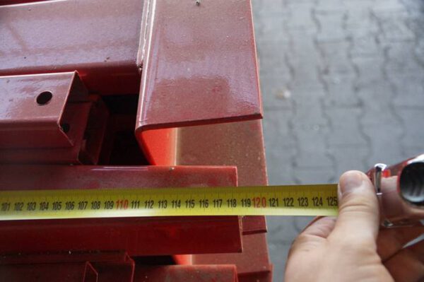 Ein- und zweiseitiges Kragarmregal, mit steckbaren Armen per Bolzen, Rahmenhöhe 6m, Armlänge 1,20m, 800kg / Arm, 30 Rahmen und 160 Arme – gebraucht - : – Bild 6
