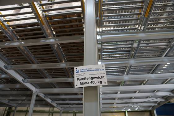 Rollenbahnen für Europaletten, nicht angetrieben, ca. 290m – gebraucht -: lagertechnik