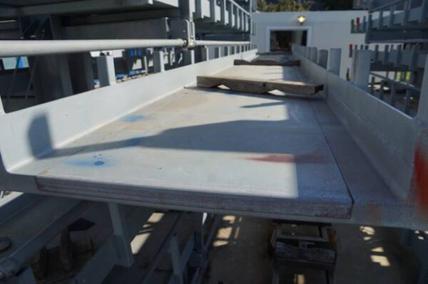 2 Stück Schwerlast Roll–Aus–Regale für Langgut, Auszugregale, zweiseitig, Fa. Thiele inkl. Säulenschwenkkran Fa. Vetter, 2,5to mit 8m Ausladung – gebraucht - : – Bild 13