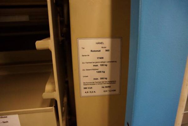 9 Stück Lagerpaternoster, Hänel und Kardex, Höhe zwischen ca. 2,42m und ca. 2,92m, Traglast 80 bis 140kg / Gondel – gebraucht -: – Bild 14