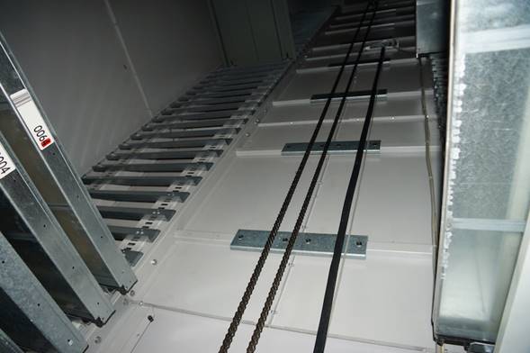 Liftsysteme, Kardex, 250kg/Tablar, 8m Höhe (kürzbar), 53 Tablare a ca. 82,5 x 1,25m– gebraucht -: lagertechnik