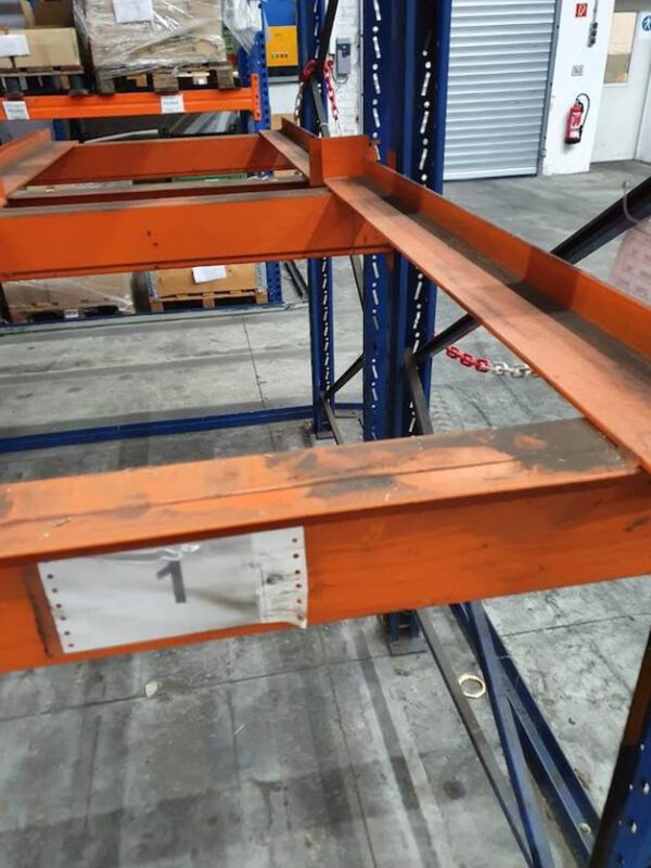 Palettenregal mit Tiefenauflagerahmen (ideal auch für Gitterboxenlagerung), max. 945 Stellplätze, Rahmenhöhe 5m, Traversenlänge 2,70m, 500kg / Palettenstellplatz – gebraucht - : – Bild 16
