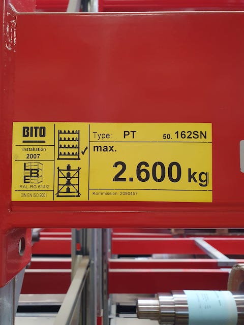 Palettenverfahrregal (kann auch ohne die Verfahrwagen genutzt werden) ideal für lange Güter, Bito, 5m Traversenlänge lagertechnik