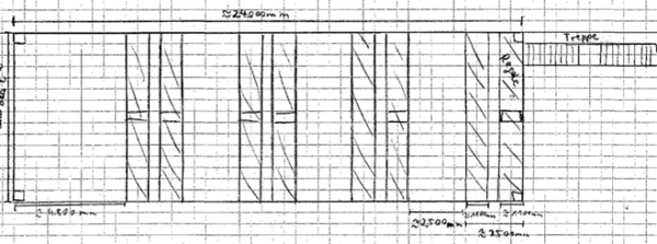 Lagerbühne mit unterbauten Palettenregalen (bzw. Weitspannregale), gesamt ca. 167m2, 350kg/m2, ca. 140 Palettenstellplätze – gebraucht - : lagertechnik