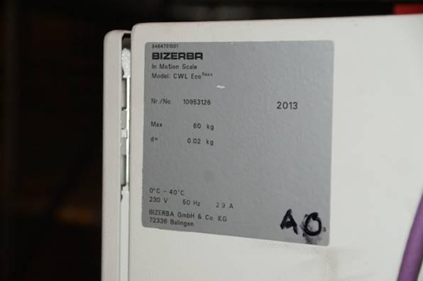 2 St. Bizerba, Durchlaufwaage für Automatisiertes Wägen, mit Gurtförderer und Scanner, 60kg - gebraucht - : lagertechnik