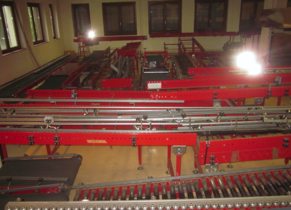 130m Fördertechnik (Rolle und Gurt), Nennbreite hauptsächlich 50cm, mit Kurven, Drehtellern etc.  – gebraucht - – Bild 18