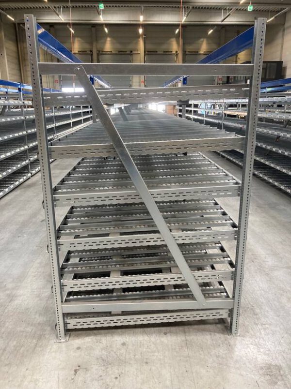 42 Felder Stückgut – Durchlaufregalanlage / Bereitstellregale für Kästen und Kartonagen – gebraucht – : – Bild 19