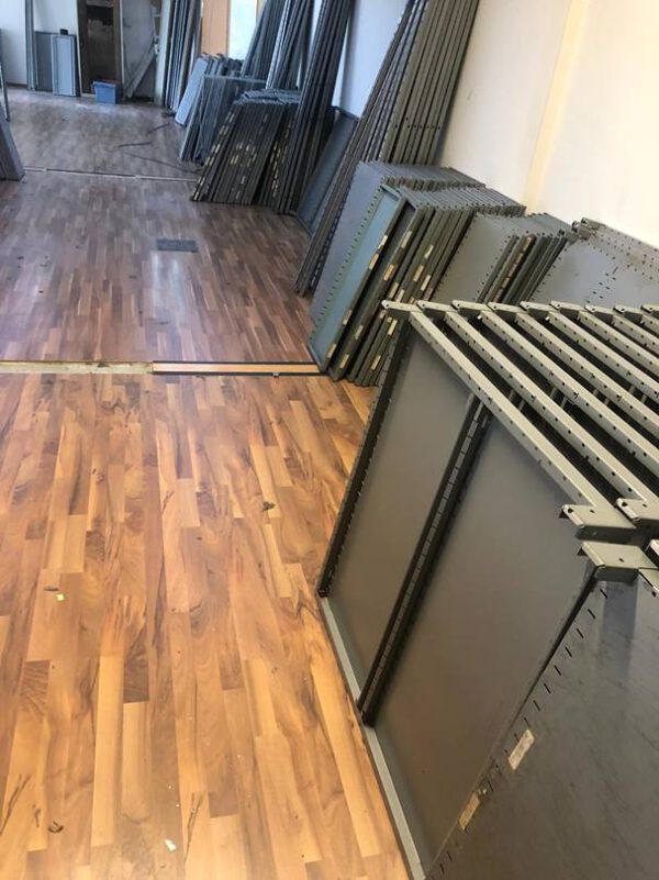 Doppelttiefe Fachbodenregale, SSI Schäfer R4000, Regaltiefe ca. 80cm (2x 40cm) und 1m (2x 50cm), Feldlänge 1m – gebraucht - : – Bild 17