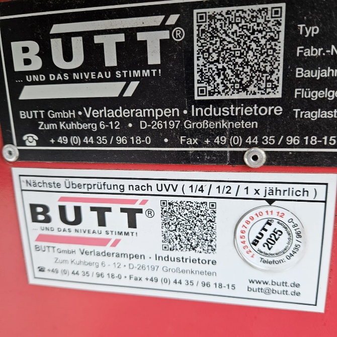 Verladerampen, Butt, BKV 614, 6 to. nicht rollbar, – gebraucht - : lagertechnik Verladerampen, Butt, BKV 614, 6 to. nicht rollbar, – gebraucht - : – Bild 11
