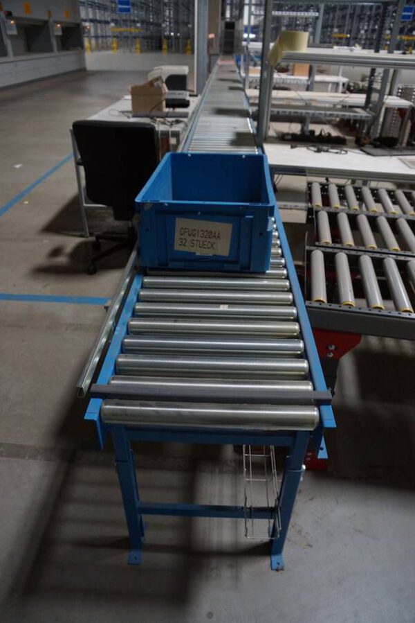 50m Fördertechnik, Rollenbahnen, unangetrieben, mit angetriebenen Kurven – gebraucht - : – Bild 19