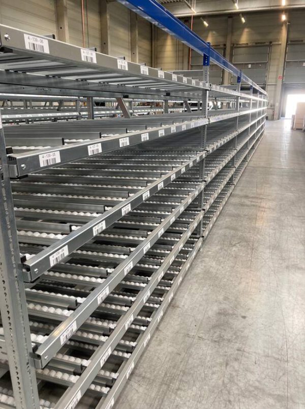 42 Felder Stückgut – Durchlaufregalanlage / Bereitstellregale für Kästen und Kartonagen – gebraucht – : – Bild 20