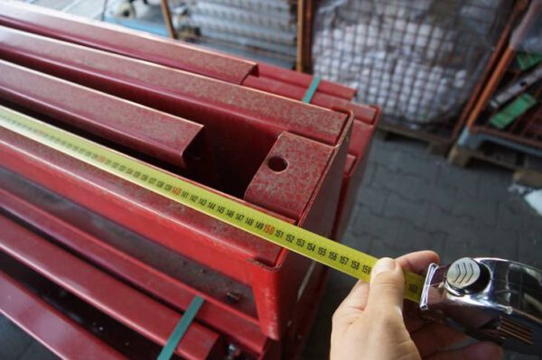 Ein- und zweiseitiges Kragarmregal, mit steckbaren Armen per Bolzen, Rahmenhöhe 6m, Armlänge 1,20m, 800kg / Arm, 30 Rahmen und 160 Arme – gebraucht - : – Bild 11