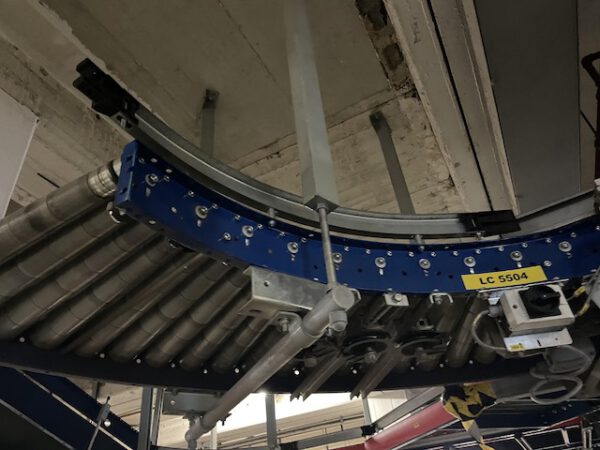 Rollenbahnen, blau, ca. 10m, - gebraucht - :   lagertechnik