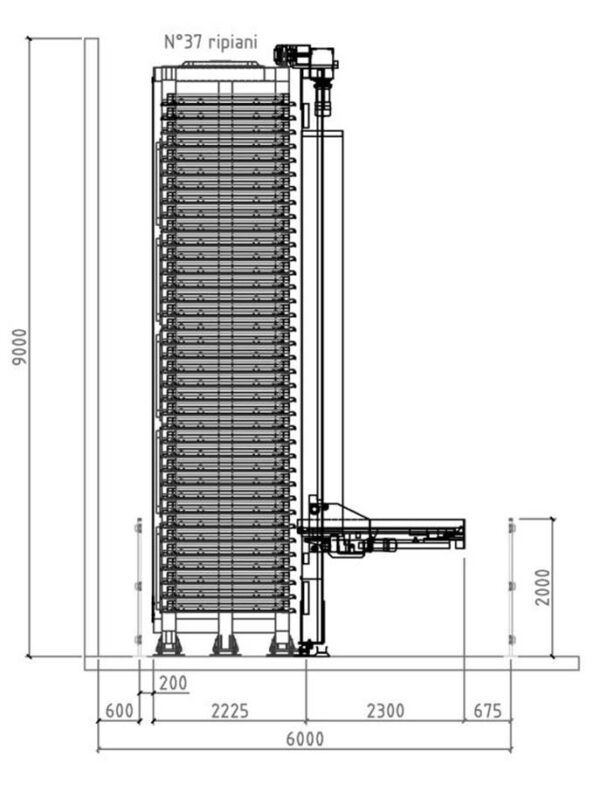 Autom. Blechlager, Kassettenmaß ca. 1,50m x 3m, 180 Kassetten – gebraucht - : lagertechnik