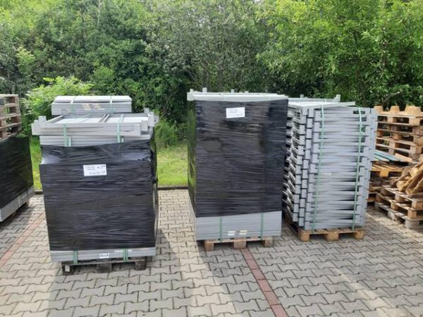 Doppelttiefe Fachbodenregale, SSI Schäfer R4000, Regaltiefe ca. 80cm (2x 40cm) und 1m (2x 50cm), Feldlänge 1m – gebraucht - : lagertechnik