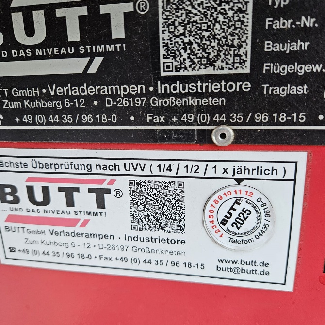 Verladerampen, Butt, BKV 614, 6 to. nicht rollbar, – gebraucht - : lagertechnik Verladerampen, Butt, BKV 614, 6 to. nicht rollbar, – gebraucht - : – Bild 10