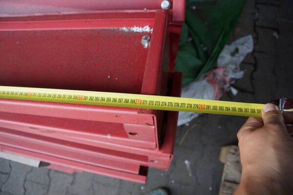 Ein- und zweiseitiges Kragarmregal, mit steckbaren Armen per Bolzen, Rahmenhöhe 6m, Armlänge 1,20m, 800kg / Arm, 30 Rahmen und 160 Arme – gebraucht - : – Bild 12