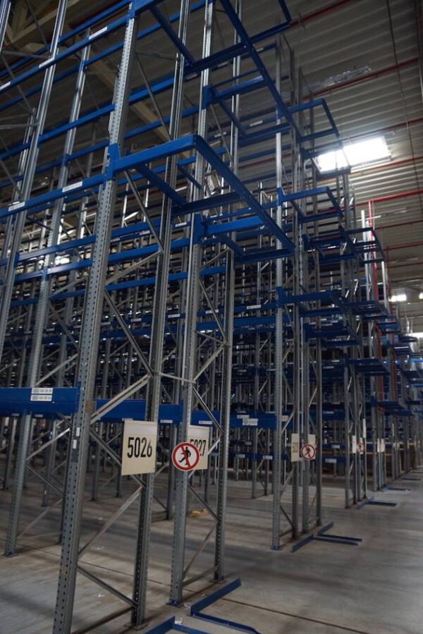 Palettenregal, SSI Schäfer, max. 13.200 Palettenstellplätze, Rahmenhöhen ca. 9,80m bis ca. 10,80m, 800kg pro Palette – gebraucht - :   lagertechnik