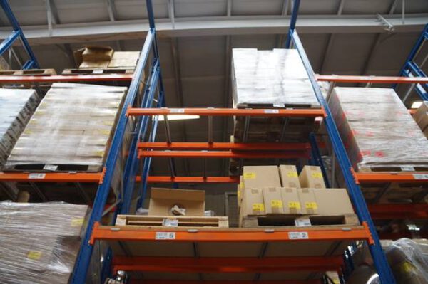 Palettenregal mit Quereinlagerung, SLP, bis zu 4.300 Stellplätze, 1.000kg / Palette, 7,50m hoch, mit Tiefenstegen– gebraucht - : – Bild 20