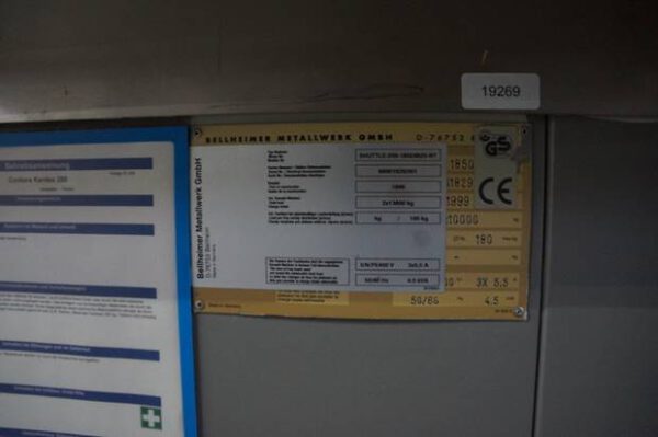 3 x Liftsysteme, Kardex, 180 bzw. 190kg / Tablar, Höhe 8m (kürzbar), Tablare: 0,82 x 1,85m– gebraucht -: – Bild 22