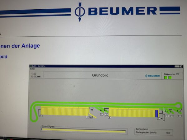 Kippschalensorter, Beumer, 81 Sorterendstellen,  – gebraucht - : – Bild 22