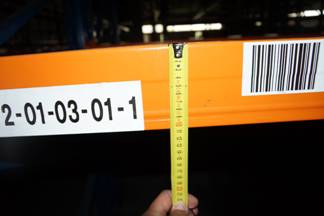 Posten Palettenregale, 600kg bis 1 to / Palette, Rahmenhöhe ca. 4 – 4,50m, 2,70m und 3,60m Traversenlänge, max. 1.350 Stellplätze – gebraucht – lagertechnik