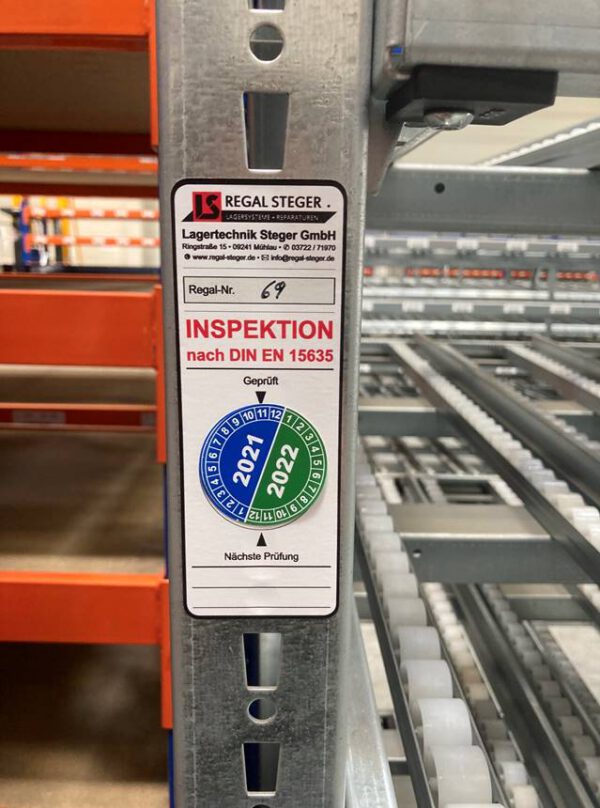 42 Felder Stückgut – Durchlaufregalanlage / Bereitstellregale für Kästen und Kartonagen – gebraucht – : – Bild 25