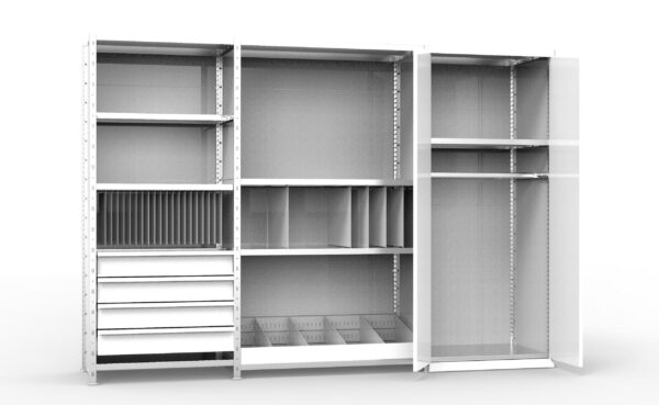 Fachbodenregale, Stecksystem, Hersteller dalminels, 1,30m x 0,60m (andere Maße erhältlich), Rahmenhöhe 2,20m (andere Höhen erhältlich) – Neuware - : – Bild 24