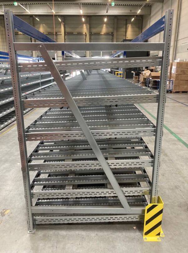 42 Felder Stückgut – Durchlaufregalanlage / Bereitstellregale für Kästen und Kartonagen – gebraucht – : – Bild 26